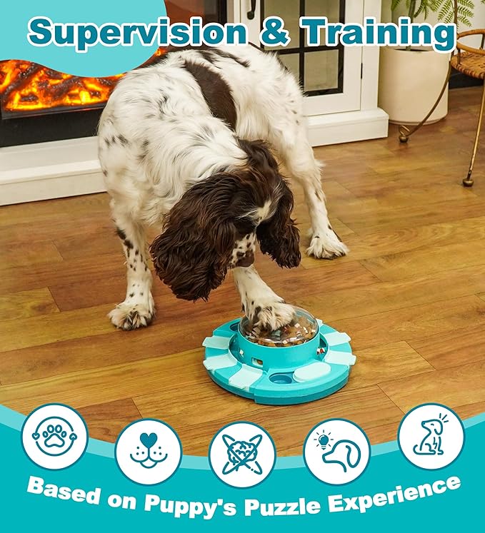 Aluckmao Dog Puzzle Toy, Food Treat Feeder, Mental Stimulation