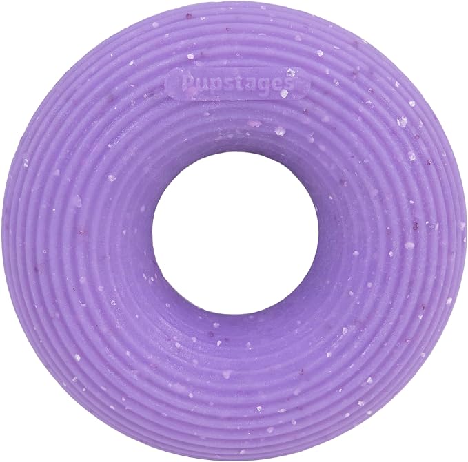 Flex-Force Ring Dog Toy for Fetch & Chew, Solid Core & Floats in Water, Vanilla-Roast Scent for Sensory Play, Power Chewers, All Breed Sizes, 4.6"