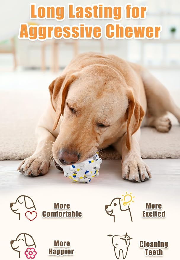 Moonorange Dog Ball, Floating, 2.36in, White, Medium
