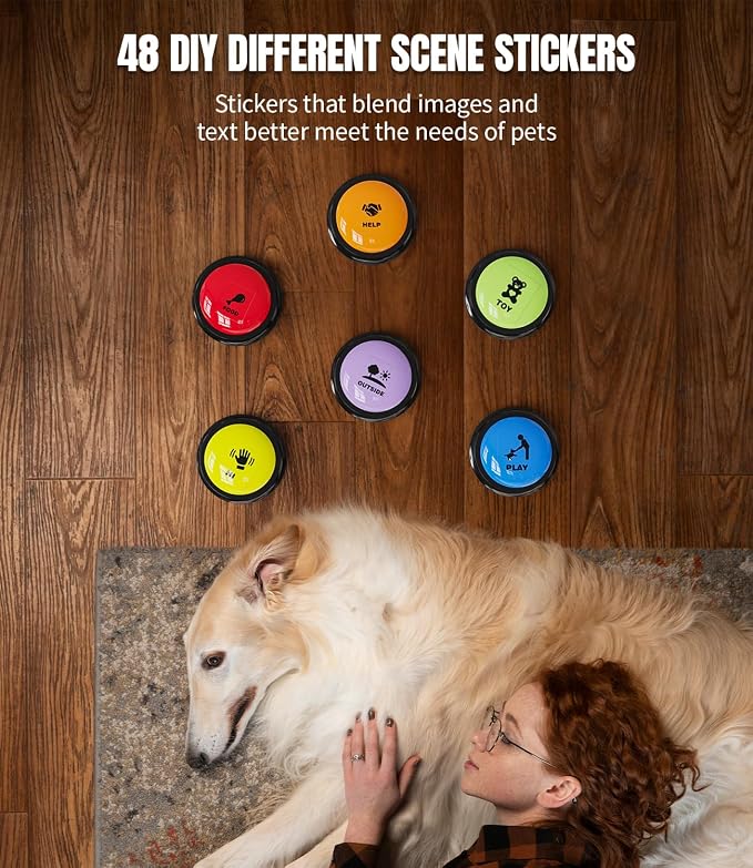 Acools Dog Buttons for Communication, 6 Pcs