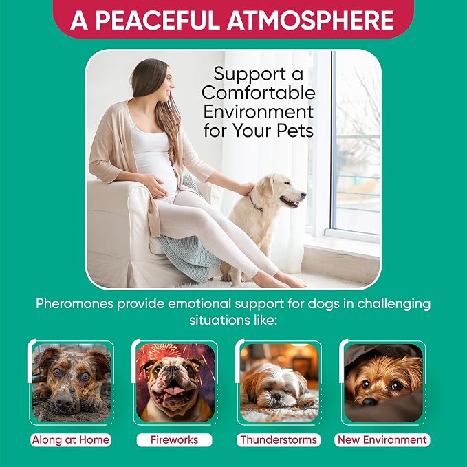 Calming Diffuser for Dog: Appeasing Dog Pheromones Calming Diffuser Plug in Kit for Separation