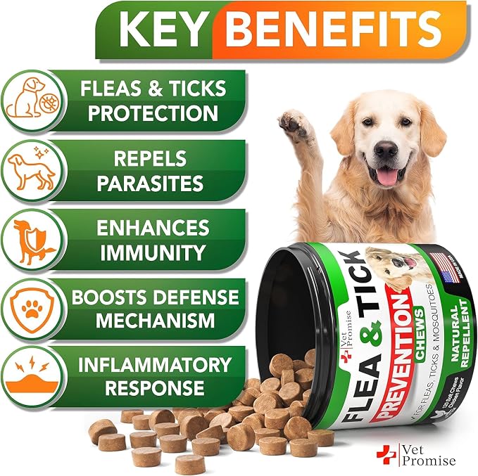 (2 Pack) Flea and Tick Prevention for Dogs Chewables - 240 Ct - Oral Pills