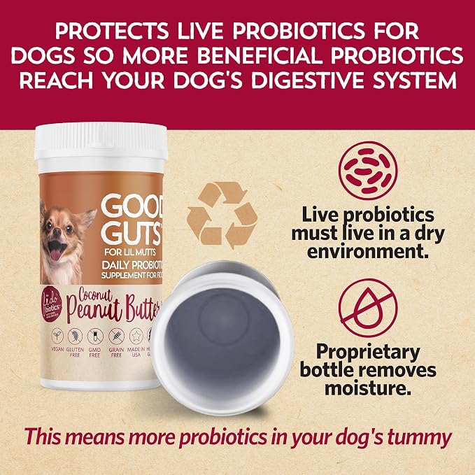 Fidobiotics Good Guts Probiotics for Small Dogs, Pack of 2