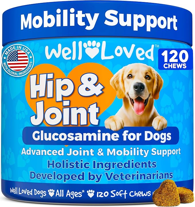 Well Loved Glucosamine for Dogs, Dog Joint Supplement, Hip & Joint Chews