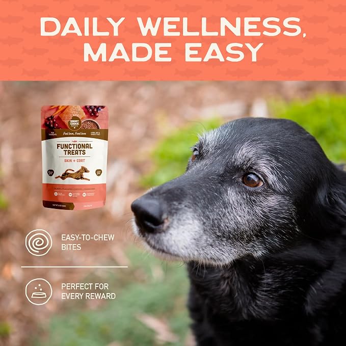 Smart Cookie All Natural Dog Treats - Healthy Skin & Coat Salmon Dog Treats - Ideal for Sensitive Stomachs or Itchy, Allergic, Dry Skin - Dehydrated, Crunchy, Human-Grade, Made in USA - 8oz, Pack of 1