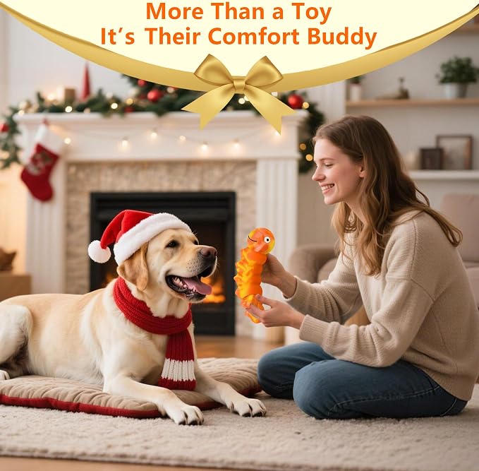 Indestructible Dog Toys for Aggressive Chewers, Tough Toy | Chew Toys for Large and Medium Dogs, Squeaky Rubber & Beef-Flavored Nylon, Dental Care, Boredom & Anxiety Relief