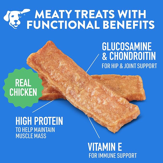DOGSWELL Hip & Joint Jerky Dog Treats, Chicken Breast, 24 oz. Pouch