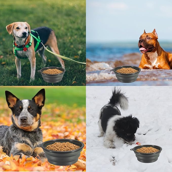 Comsun Collapsible Dog Bowls, 2 Pack