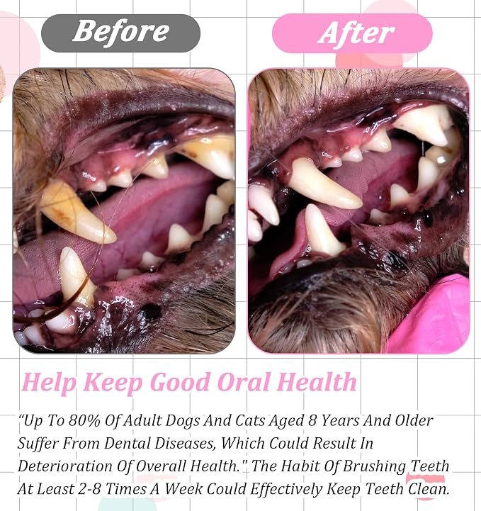 2 Pcs Puppy Toothbrush, Ultra Soft Cat Toothbrush for Cats & Puppies, Mini Head Dental Cleaning Kit for Tiny Dogs & Kittens