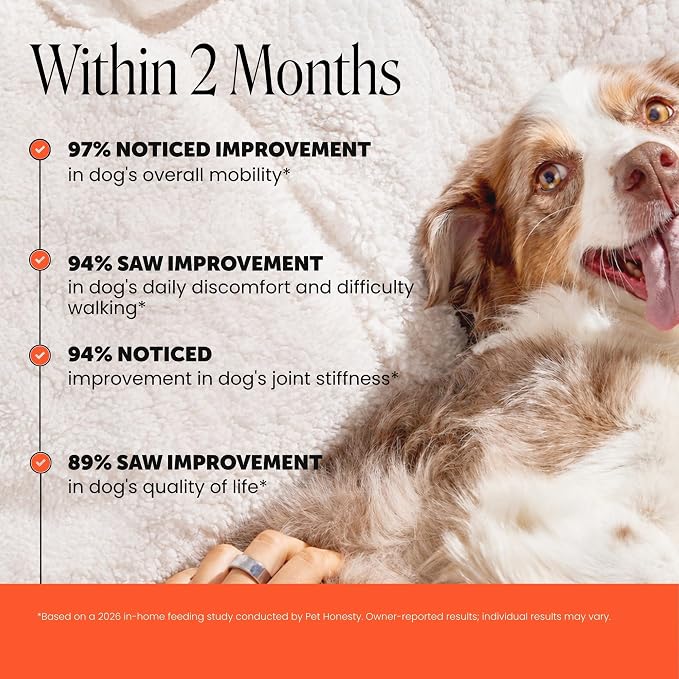 Hip + Joint Supplement for Dogs with Glucosamine Chondroitin - MSM, Turmeric & Collagen Soft Chews - Joint Function, Stiffness, and Mobility Support, May Reduce Occasional Discomfort (Chicken, 90 Ct)