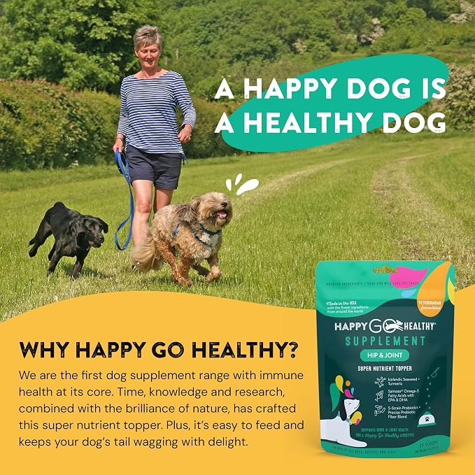 Hip & Joint Supplements for Dogs | Helps Joint Health & Mobility Support for Recovering and Senior Dogs | Natural Ingredients, Tasty Kibble Dog Food Topper | 21 Count Pack
