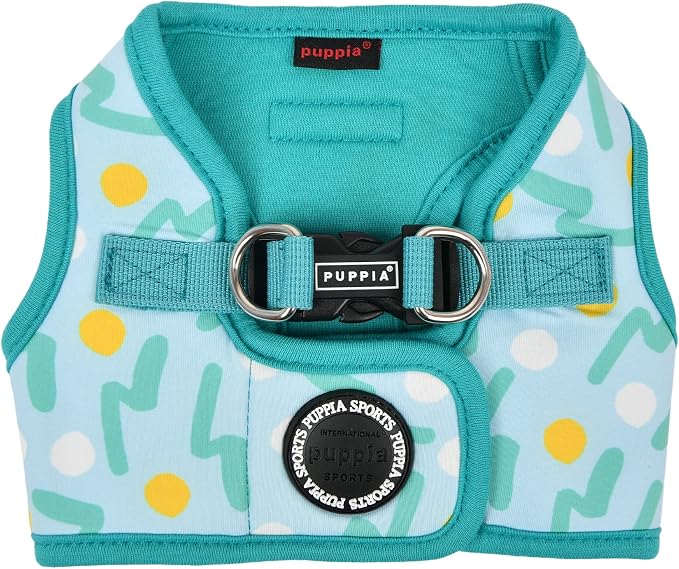 Puppia FETE Step-in Vest Dog Harness No Choke No Pull Walking Training for Small and Medium Dog - Aqua - M