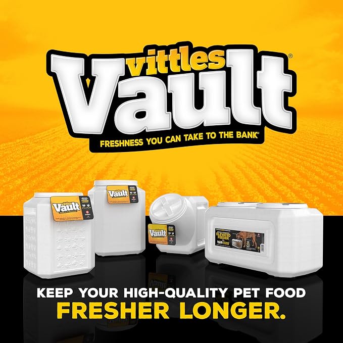 Gamma2 Vittles Vault Dog Food Storage Container, 20 Pounds, Polyethylene, gray