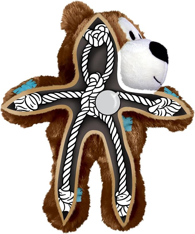 KONG Holiday Wild Knots Bear Dog Toy – (2 Pack, Jumbo)