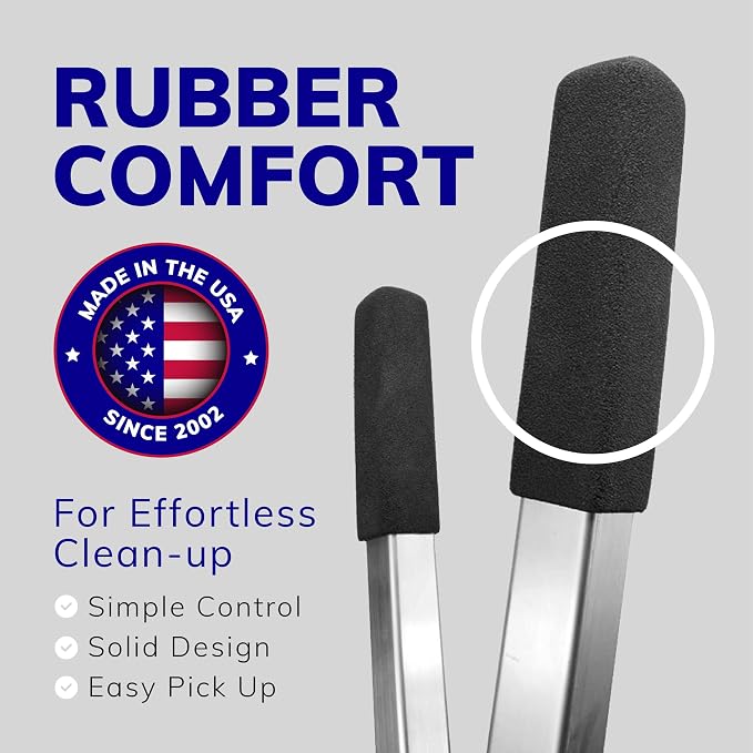 ActiveDogs Pooper Scooper for Large Dogs – Heavy-Duty Dog Pooper Scooper for Yard – Flat-Style Welded Aluminum Dog Poop Rake and Scoop with Solid Bolt System – Made in the USA