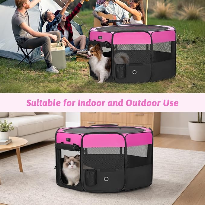 PETSFIT Puppy Playpen, 29in, with Waterproof Mat