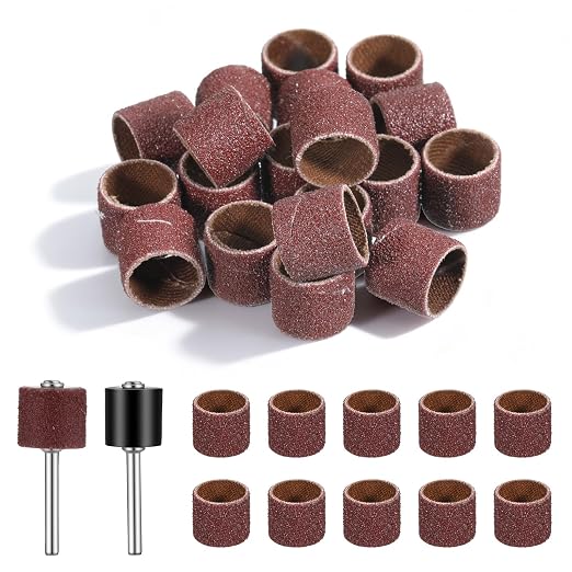 Dog Nail Grinder Sanding Bands Replacement Kit, 22pcs, 120 Grit