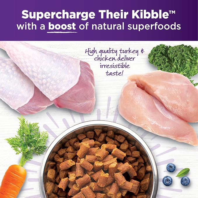 Wellness Bowl Boosters Tender Toppers Dog Food Topper for Small, Medium, and Large Breeds, Grain Free, Natural, Turkey and Chicken Recipe, 2 lb Bag