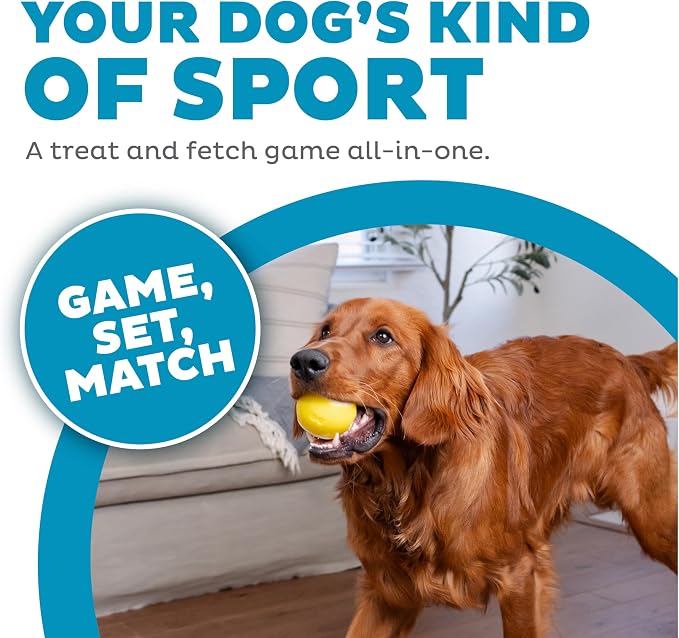 Outward Hound by Planet Dog Sport Ballz Tennis Ball Treat-Dispensing Fetch Ball Dog Toy (Pack of 2)