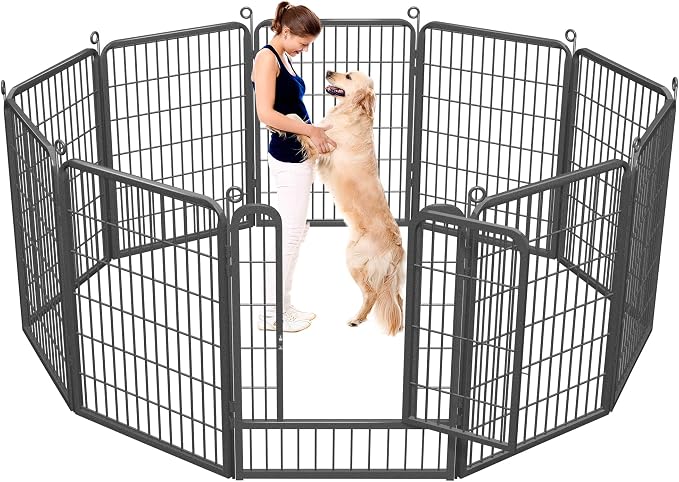 Rustproof Dog Playpen Fence, 40in 10 Panels