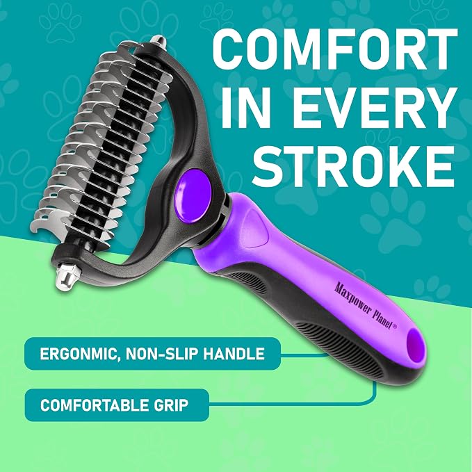 Maxpower Planet Pet Grooming Brush, Purple