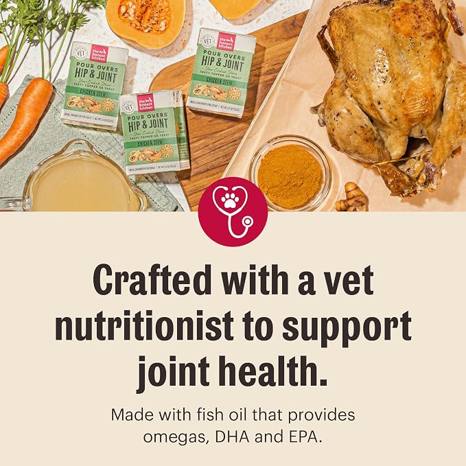 Honest Kitchen Functional Pour Overs Chicken Stew Dog Food Topper - Hip & Joint Support, 5.5 oz x12