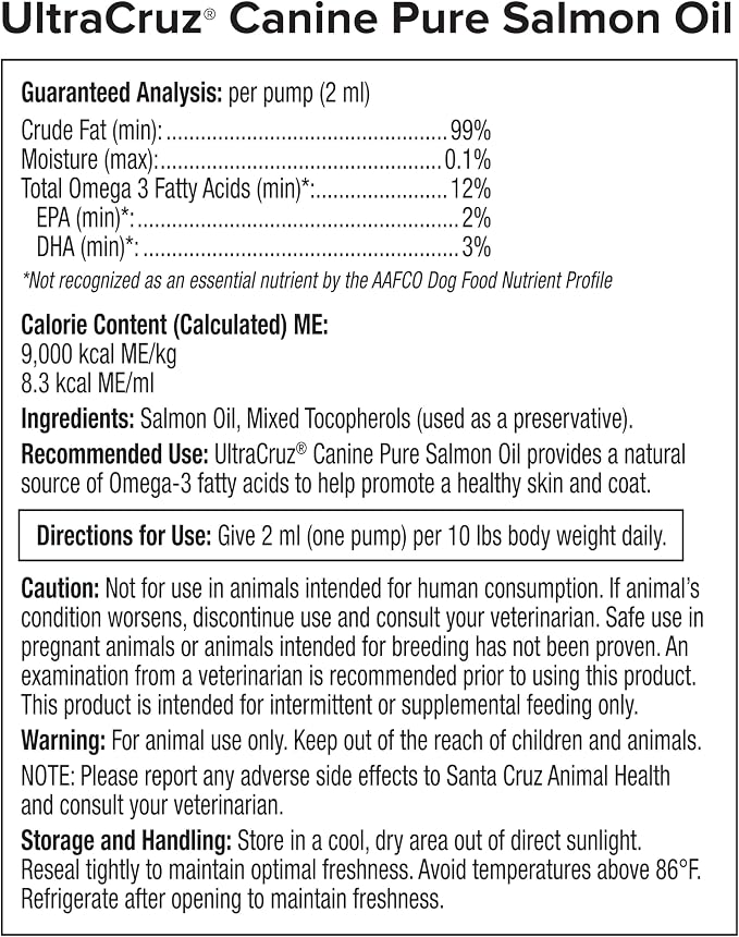 UltraCruz® Canine Pure Salmon Oil, 1 gal Refill