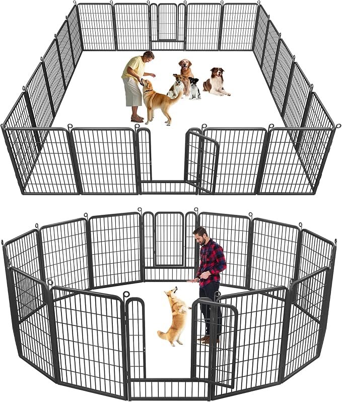 Rustproof Dog Playpen Fence, 40in 14 Panels