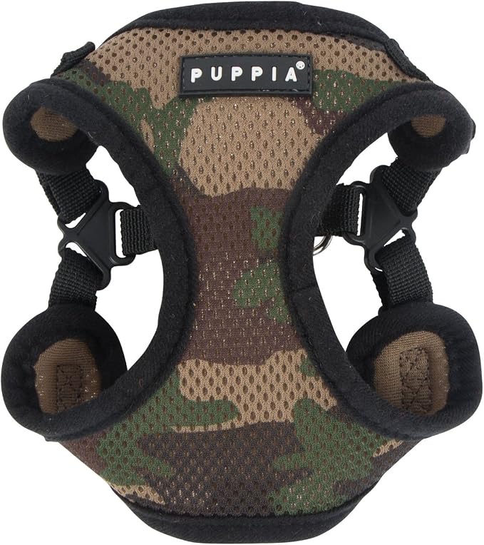Puppia PARA-HC1533-CA-L Camo Soft Harness C Pet-Vest-Harnesses, LARGE