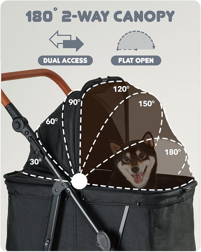 Zoosky Pet Stroller for Large Dogs - Up to 66lbs
