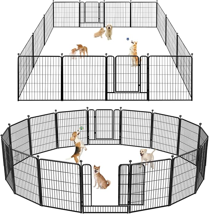 Dog Playpen with Door, 32in 20 Panels