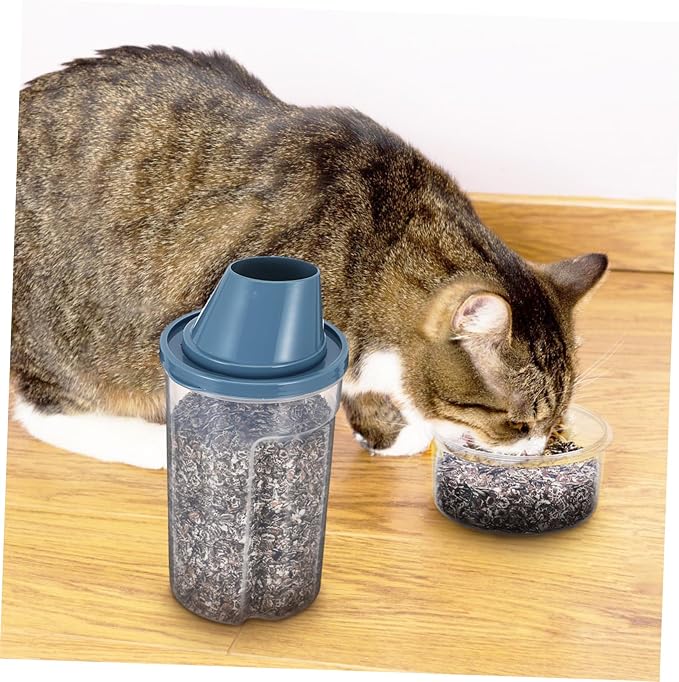 2 Pack Pet Food Storage Containers Airtight Cat Food Bin Wide Mouth for Easy Refilling and Freshness Preservation