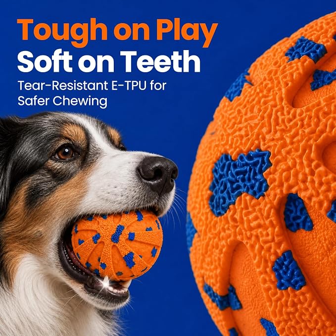 Interactive Dog Toys Ball, Moving Dog Toys to Keep Them Busy | Automatic Self Rolling & Bouncing, 3 Smart Modes, Motion-Activated, Soft E-TPU, for Small Medium Large Dogs, Indoor & Outdoor