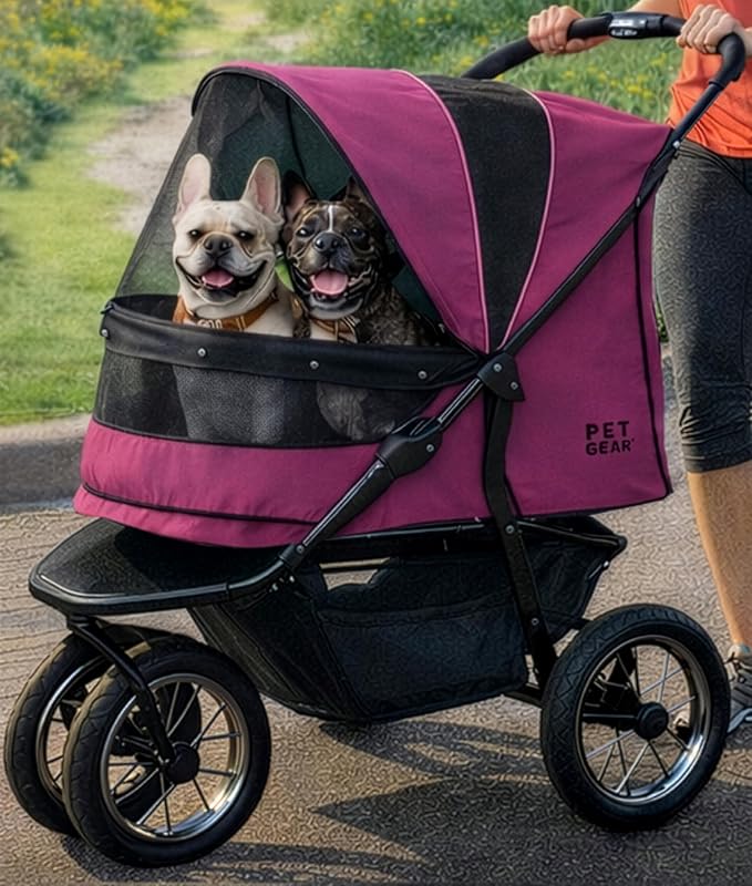 Pet Gear No-Zip Jogger Pet Stroller - Dark Lilac, Extra Large