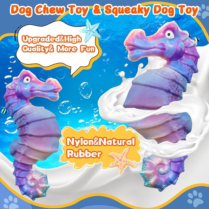 Jeefome Squeaky Dog Chew Toys for Aggressive Chewers | Tough Indestructible Toys for Large & Medium & Small Breeds-Interactive Toys for Boredom & Anxiety Relief