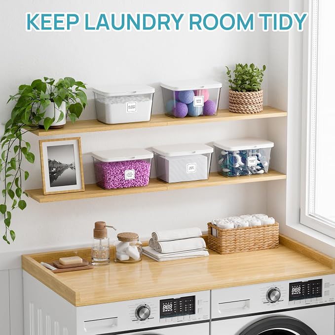 Vtopmart 4 Pack Laundry Pods & Detergent Container, Dryer Sheet Holder
