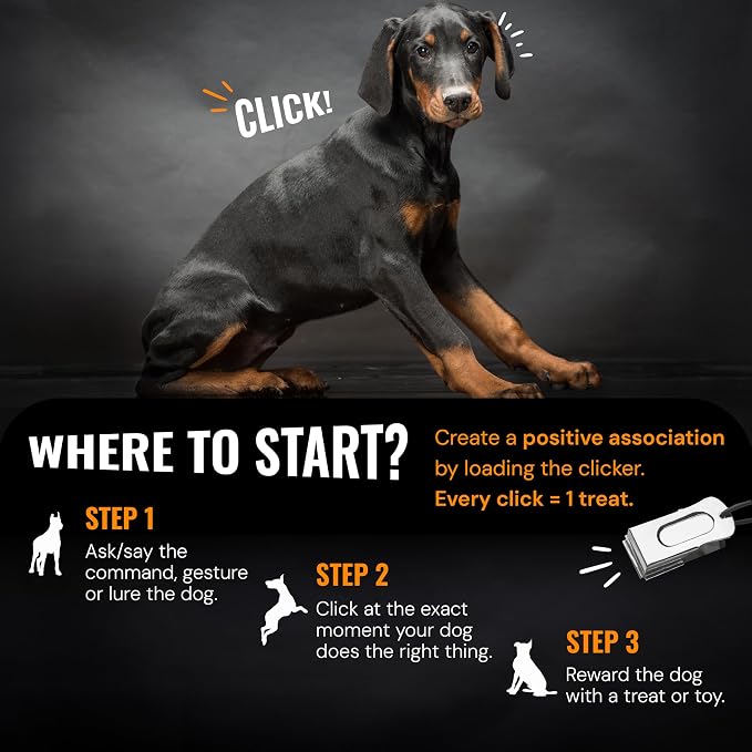 Metal Clickers for Dog Training, 3 Pack