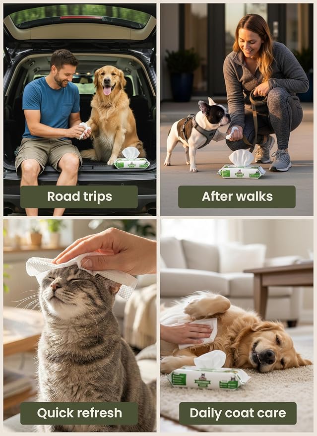 Pogi's Dog Grooming Wipes, Fragrance Free, 100 Count