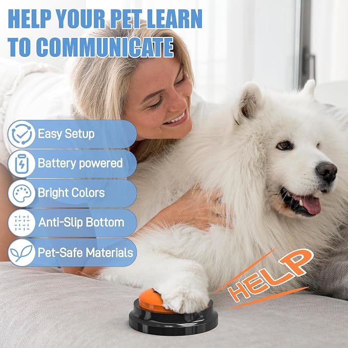 Dog Buttons for Communication, 6 Pcs, Starter Set