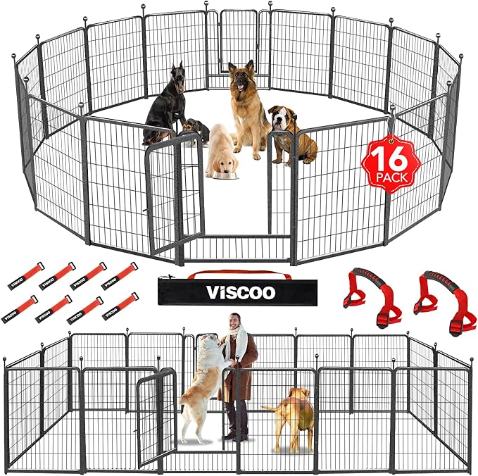 VISCOO Dog Playpen, 40in 16 Panels