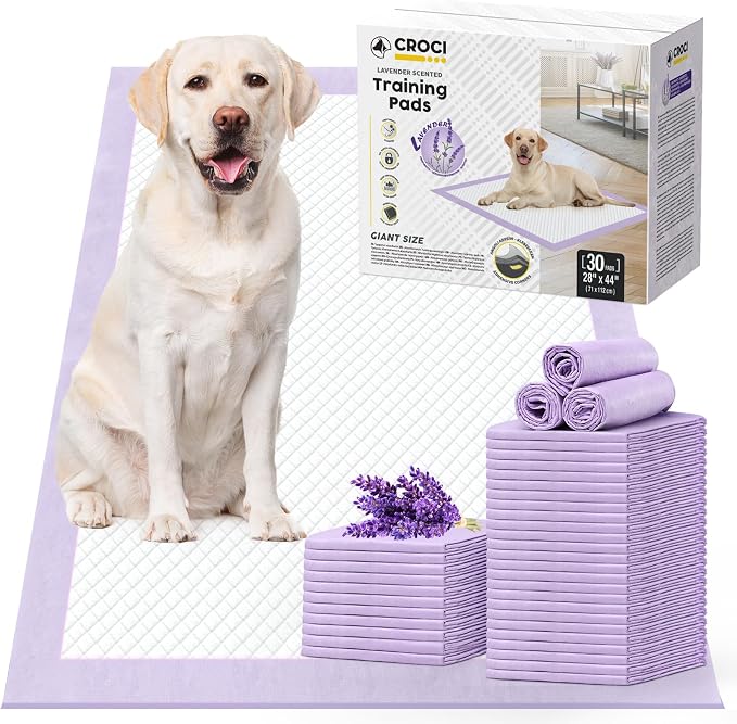 CROCI Dog Pads Lavender Scented 36x36in 30 Counts, 28x44in 30 Counts