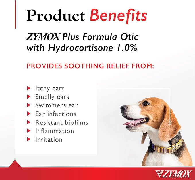 Zymox Advanced Formula Otic Plus Ear Solution, 1.25oz