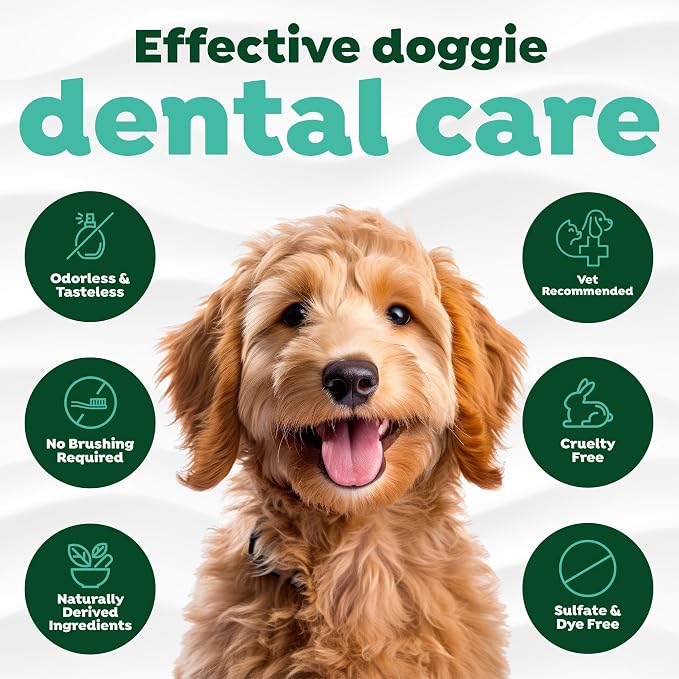TropiClean Fresh Breath Dental Water Additive, Puppy Breath Freshener, 16oz
