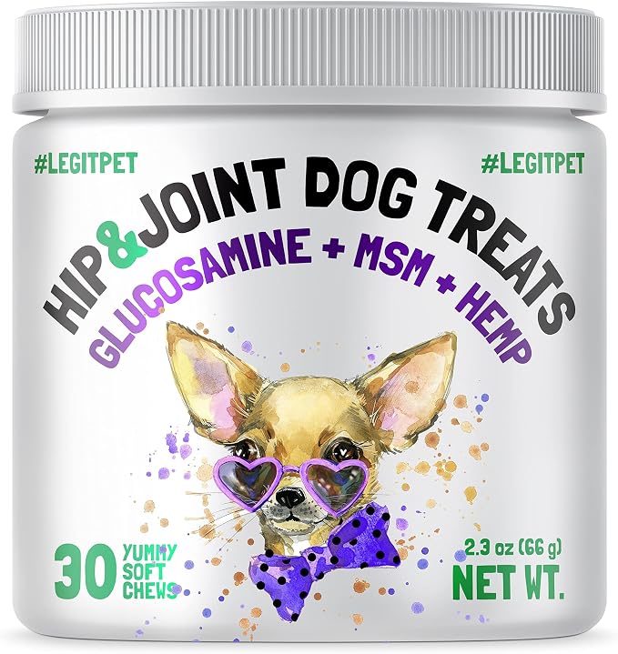 LEGITPET Dog Vitamins & Hip & Joint Supplement & Allergy Relief Chews & Calming