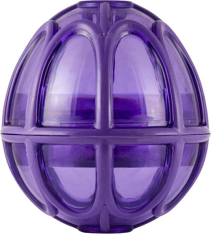 PetSafe Busy Buddy Kibble Nibble Dog Toy - Encourages Natural Instinct Feeding - Patented Treat Meter Design - Rubber Bumpers - Interactive Slow Feeder Ball - Purple - Large