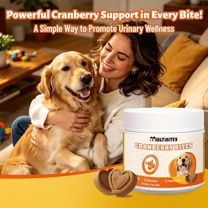 Cranberry Supplement for Dogs with D-Mannose, Chicken 330 Bites