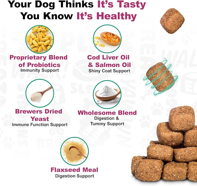 Doggie Dailies Daily Probiotic Soft Chews for Dogs, Duck, 225 Count