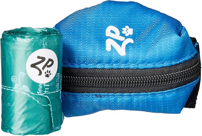 ZippyPaws Dog Poop Bag Holder Leash Attachment (Glacier Blue)