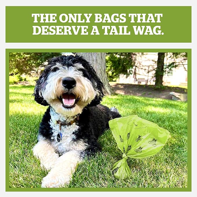 Pogi's Compostable Poop Bags for Home & Yard – Leak-Proof, Extra-Large, Made with Plants (Single Roll, 140-Count)