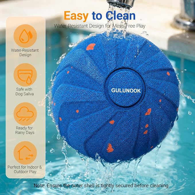 T02 Replacement Dog Ball Shell, 82mm, 90g Lightweight, Blue | Removable Motor Compatible, 2-in-1 Fetch & Throw Toy, Medium & Large Dogs, Easy to Throw, Indoor & Outdoor Play